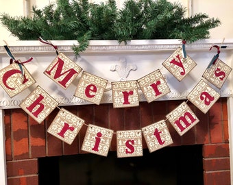 Christmas banner, Country Christmas Decorations, Merry Christmas Banner, Holiday Decorations, Holiday Banners, Holiday photo prop