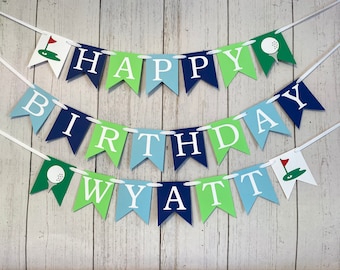 Golf Birthday Banner: Hole in One Party Decorations