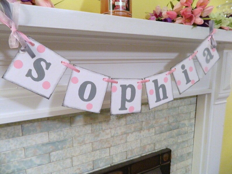 Baby Shower Decorations / Pink and Gray Chevron Stripes Paper Etsy
