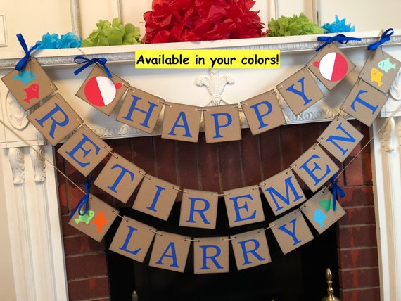 Items similar to Happy Retirement Party Banner / Retirement Banner ...