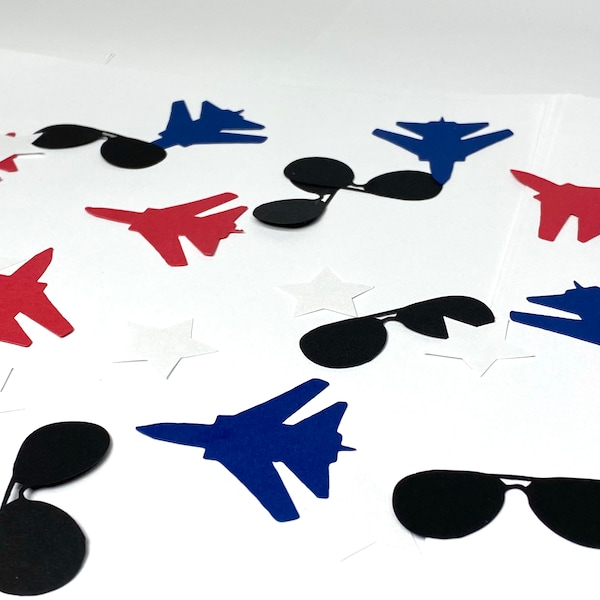 Top One 1st Birthday Decorations- Jet Baby shower Confetti- 2nd birthday - Fighter Jet Table Scatter - Two fly Confetti - Retirement Party