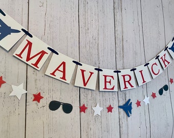 Military Jet 1st Birthday Decorations- Custom Jet Baby shower Banner- Personalized 2nd birthday - Fighter Jet Room Decoration - Two fly