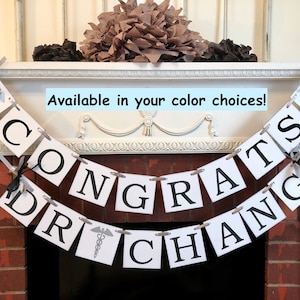 Doctor Graduation banner - Medical Graduation decoration - Congrats Doctor Banner - MD Graduation - Male or Female Doctor Medical Graduation