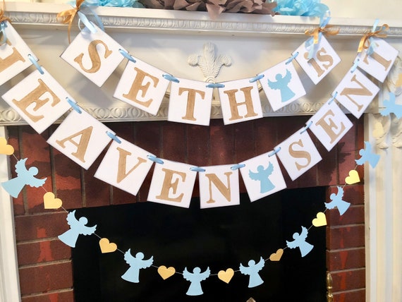 Heaven Sent Baby Shower Decoration Custom Religious Baby Etsy