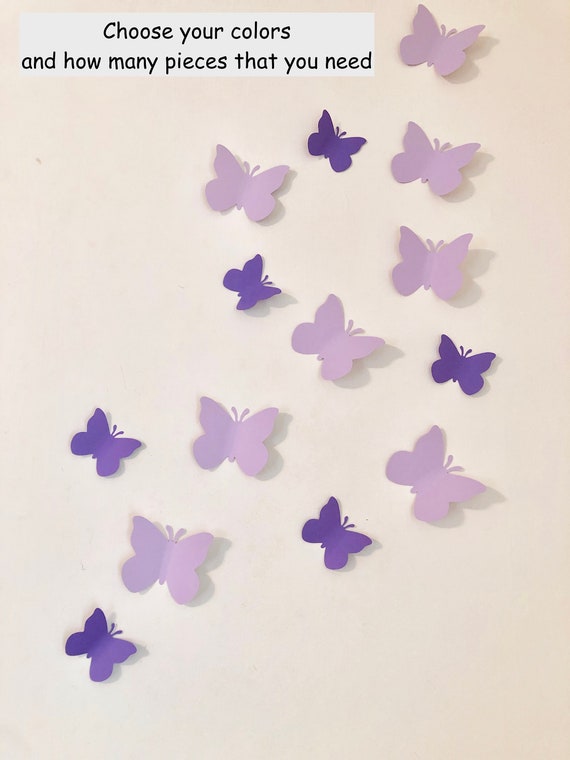 Butterfly Baby Shower Decorations Butterfly Cutouts Purple Etsy