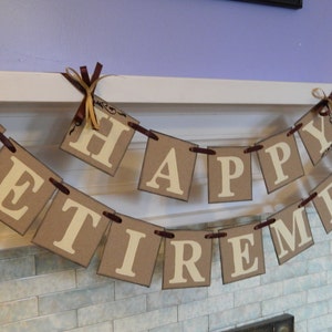 Happy Retirement Banner / Retirement Party Sign / Retirement Party Decorations / You Pick the Colors