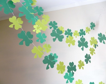 St Partricks Decorations Shamrock Garland St Patricks First Birthday Decor St Patty's Garland Irish Decorations 1st Birthday Photo prop