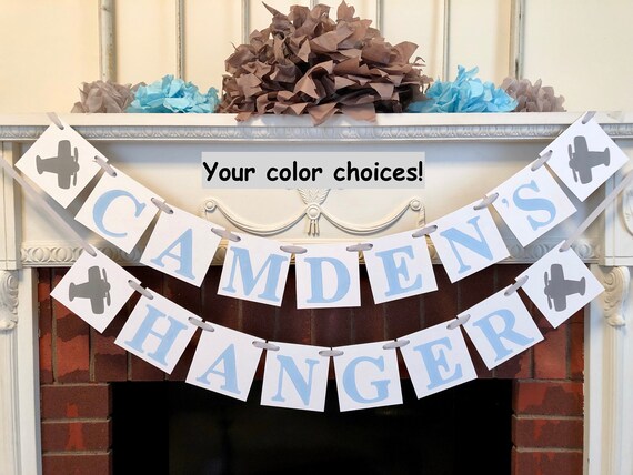 Airplane Baby Shower Decorations Vintage Plane Banner Airplane