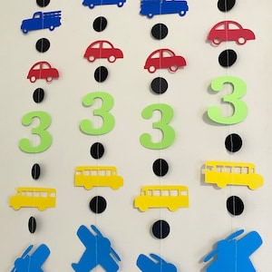 Transportation Birthday Decorations, 1st Birthday Backdrop, Garbage Truck Party, Planes, Trains , cars Garland, Truck Birthday, Boy or Girl