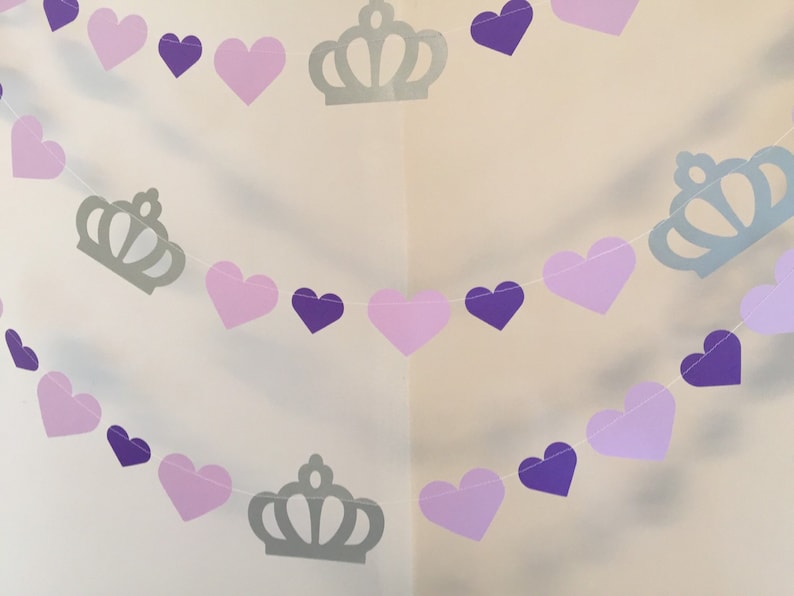 Princess Birthday Garland Purple Princess 1st birthday garland Princess Birthday Party Decorations Princess Decor