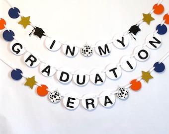 In My Graduation ERA Decorations, Friendship Bracelet Grad Party Era Banner - High School Grad - Personalized Custom Colors- ERA Decor 2024