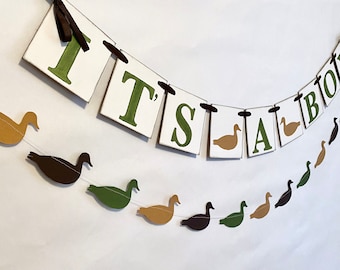 Duck Baby Shower Banner: Hunting Theme, It's A Boy