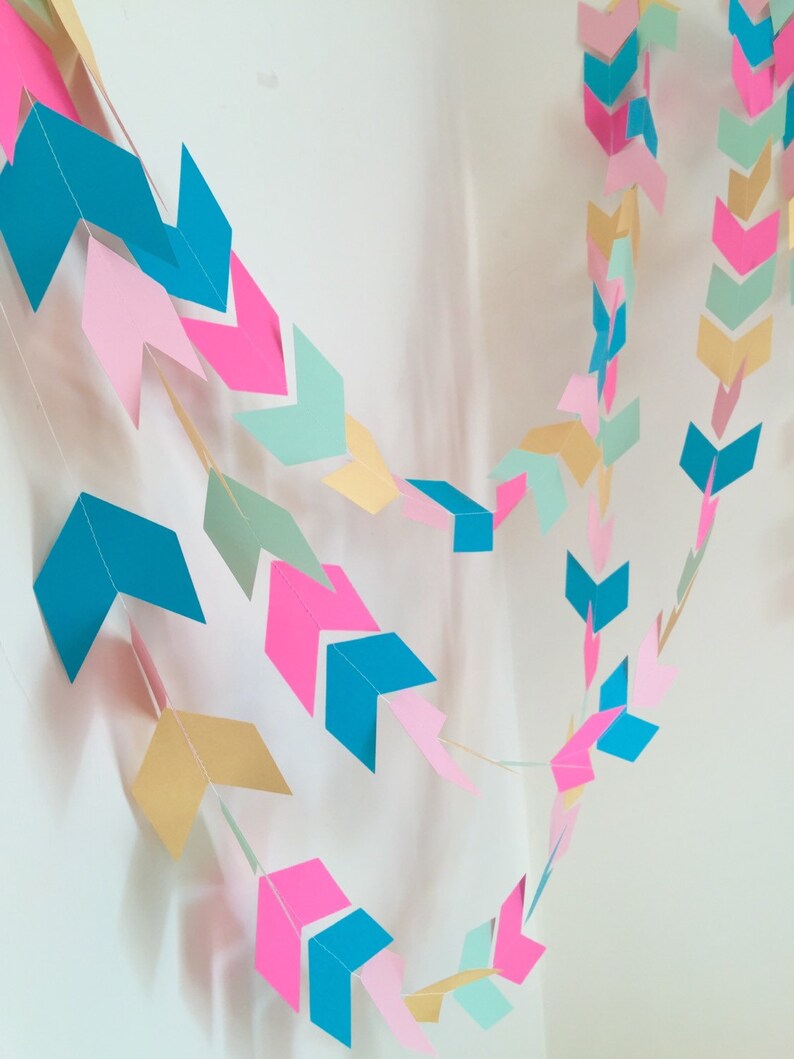 Tribal garland Gold Aztec Baby Shower Decor Girl Wild One Etsy