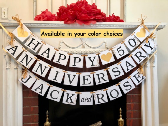 Wedding Anniversary Party Decorations 50th Anniversary Party Etsy