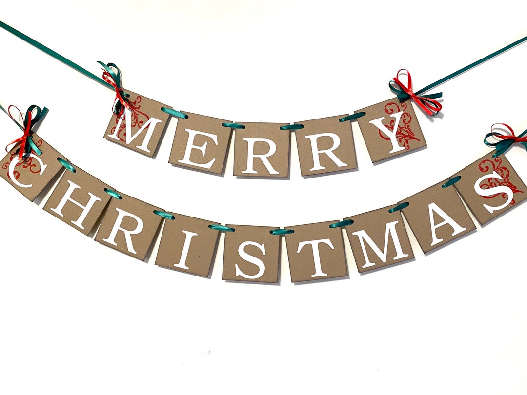 Merry Christmas Banner / Christmas Decorations / Country CHRISTMAS for ...