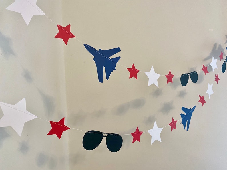 Military Jet 1st Birthday Decorations Custom Jet Baby shower Banner Airplane 2nd birthday Fighter Jet Room Decoration Two fly image 4