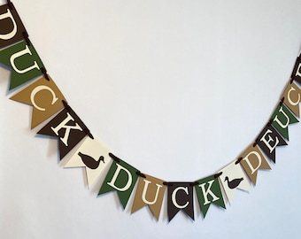 Duck Hunting 2nd Birthday Banner: Mallard Garland Decor