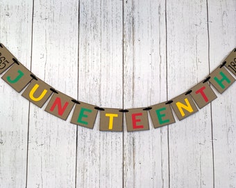 Juneteenth Banner - Juneteenth Sign Celebrate Freedom - Juneteenth Garland - Juneteenth - 1865 - Freedom Home Decor - Celebrate Freedom