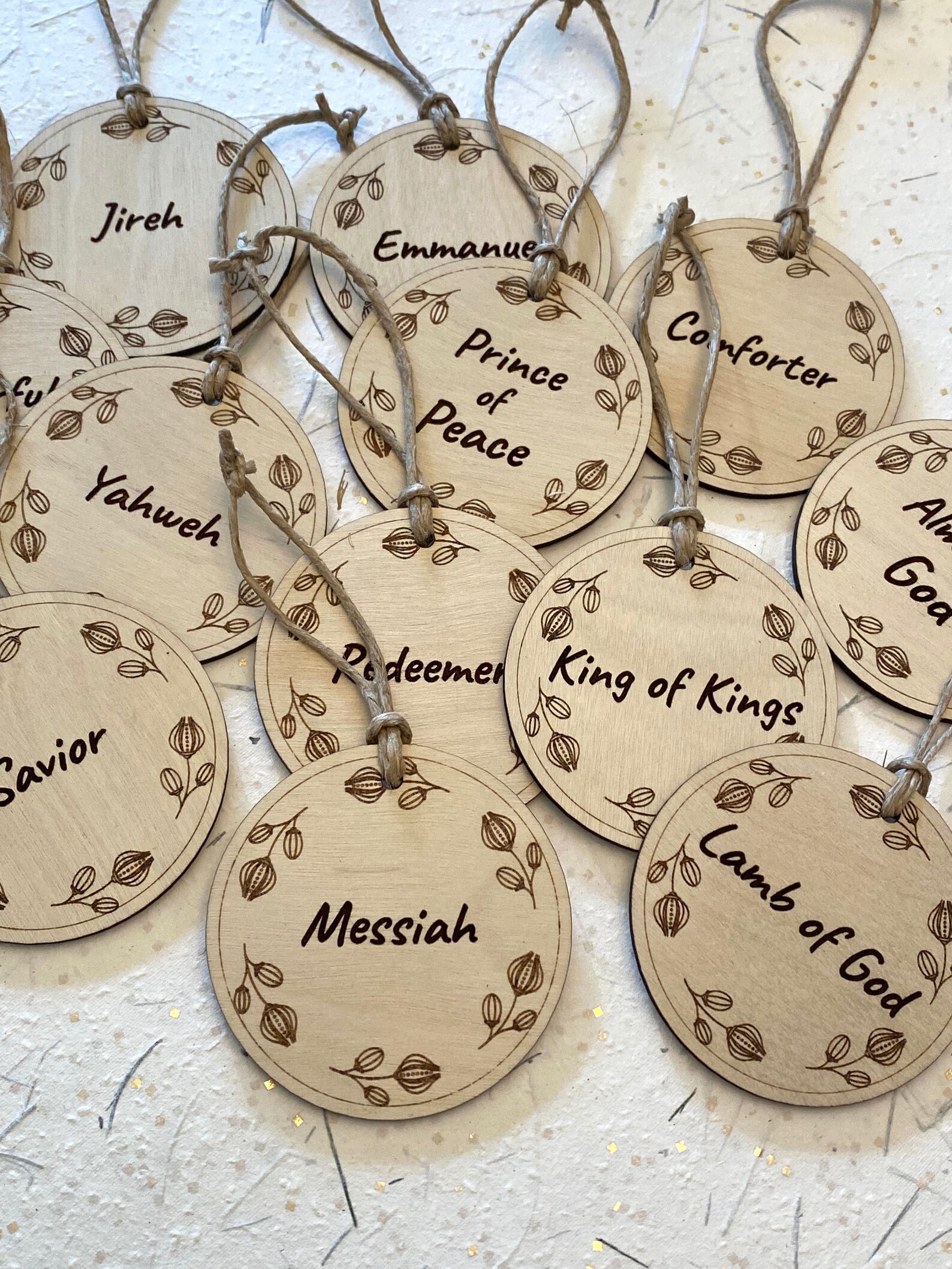 Names of God Ornaments Jesus Names Christmas Gift Ornaments Etsy