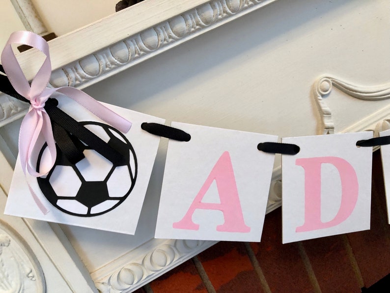 Soccer Baby Shower Decorations Girl Pink Soccer Ball 1st Etsy