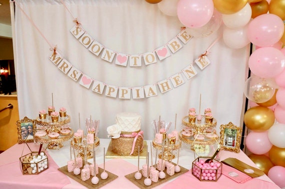 Pink and gold bridal shower Clearance