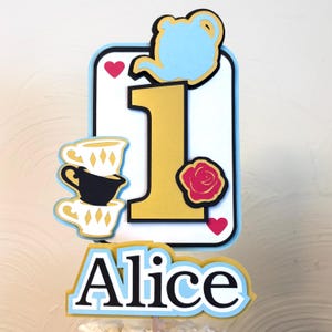 Alice in ONEderland Cake Topper: Tea Party First Birthday
