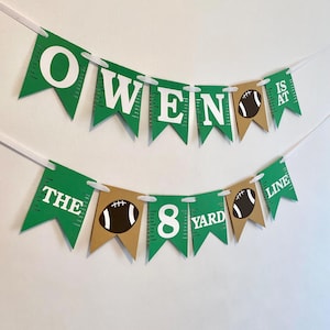 Football 40th Birthday Decorations- Football Themed 5th Birthday- At the 30 Birthday Banner- 6th , 7th Birthday Banner- 50 Yard Line Banner