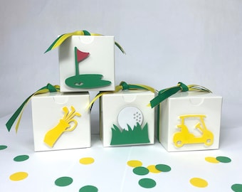 Hole in ONE first Birthday Favor Boxes- Golf Themed 1st Birthday - Mastered His 1st Birthday Photo prop- Par-Tee 40th Birthday - 80th