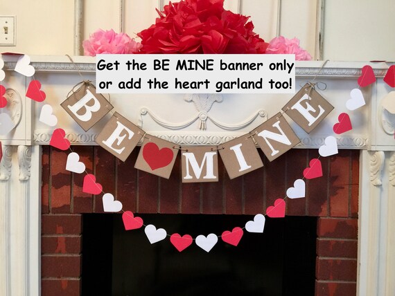 Valentines Day Decorations Be Mine Banner Valentine Heart Valentines Day Decorations Be Mine Banner Valentine Heart
