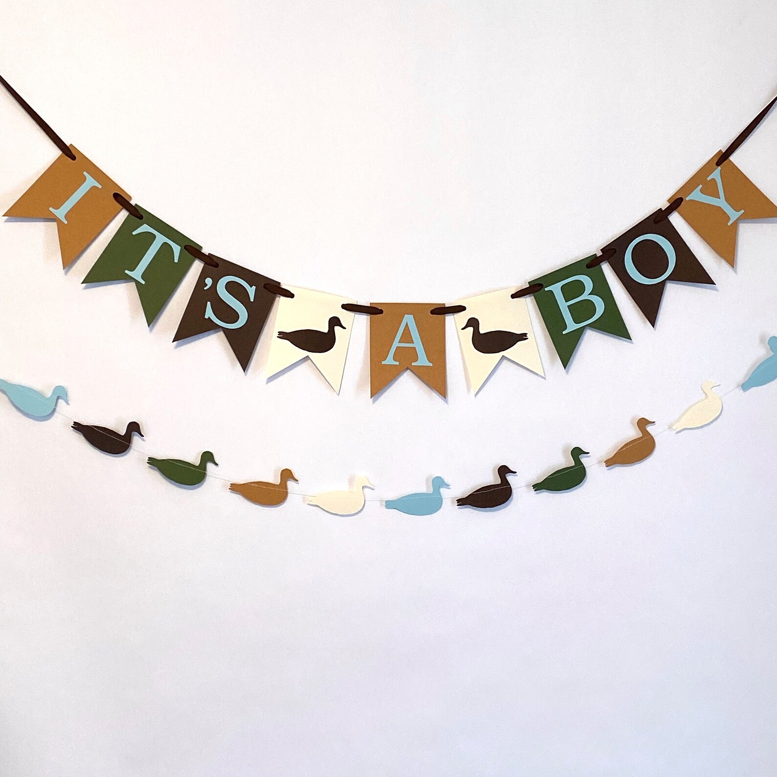 Duck Baby Shower Banner: Hunting Theme, It's A Boy + Mallard Garland - Etsy