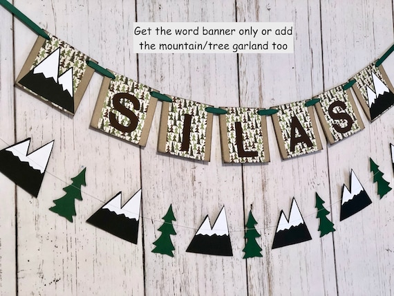 Adventure Baby Shower Mountain First Birthday Banner Explorer