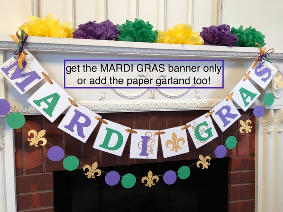 Mardi Gras Decorations Mardi Gras Banner Mardi Gras Party Decoration Mardi  Gras Party Banner Fat Tuesday Decorations 