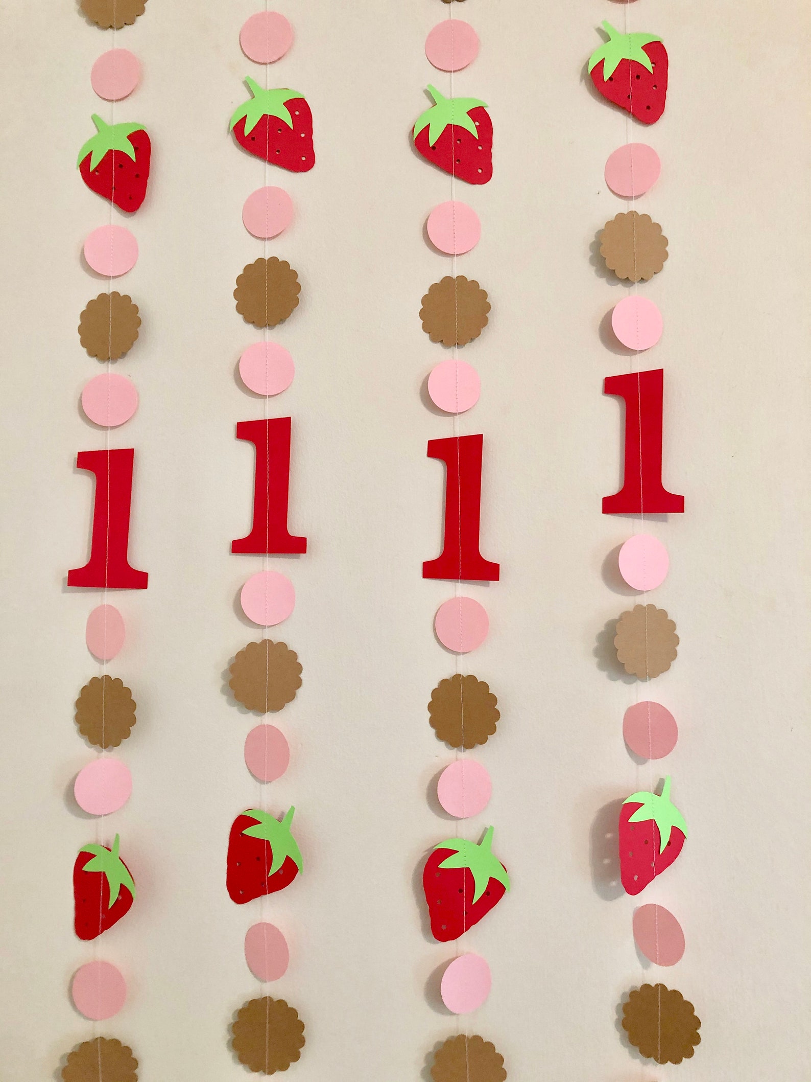 Berry 1st Birthday Banner Strawberry Backdrop Decor - Etsy