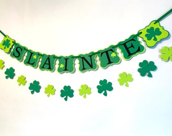 Ghirlanda E Striscione Per Festa Di San Patrizio – Decorazioni Con Trifoglio In Carta Per Party A Tema Irlandese - 2