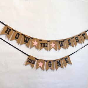 How the West Was One Party Banner, Western Themed Birthday Decorations, Cowboy or Cowgirl Birthday , My First Rodeo 1st Birthday Boy or Girl