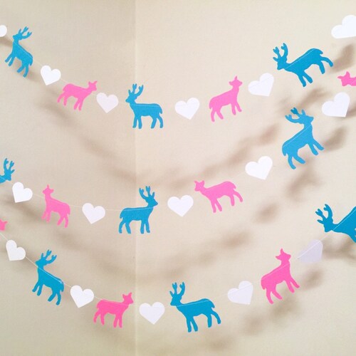 Leinuosen 9 Pcs Pink Deer Honeycomb Centerpieces – Baby Shower Decor For Girls, Gender Reveal, Table Toppers
