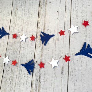 Fighter Jet Party Decorations - Military Graduation Banner - Jet Airplane Banner - Pilot Retirement Garland - Military  Baby Shower Decor