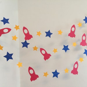 Two the Moon, Space 1st Trip Around the Sun Boy, 1st Birthday Party Decoration , Space Ship Themed Room Decoration, Rocket Blast Off Party image 4