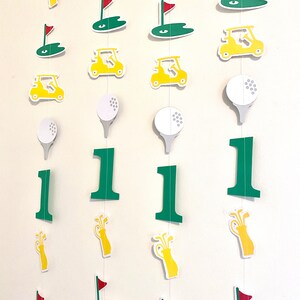 Hole in ONE Birthday Decorations- Mastered 1st Year Themed 1st Birthday - Golf ONE Backdrop garland - Hole in ONE Birthday Banner - Fore-tee