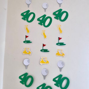 Fore-Tee Birthday Decorations- Mastered 30th 40th Year Themed 1st Birthday - Golf Backdrop garland - Hole in One Birthday Banner -Thir-tee