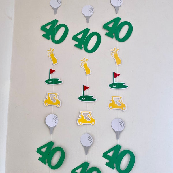 Golf Birthday Garland: 30th/40th/50th Birthday Party Decor