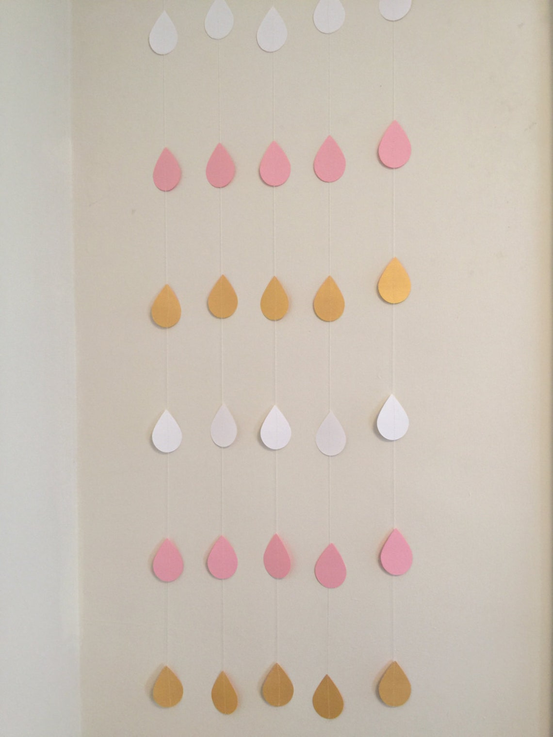Baby Sprinkle Decorations Raindrop Garland Raindrop Nursery Etsy