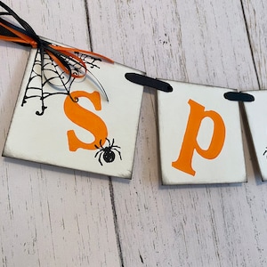 Halloween Decorations SPOOKY Banner Halloween Garland Halloween Banners Spooky Halloween Party Sign /Halloween/Photo Prop afbeelding 5