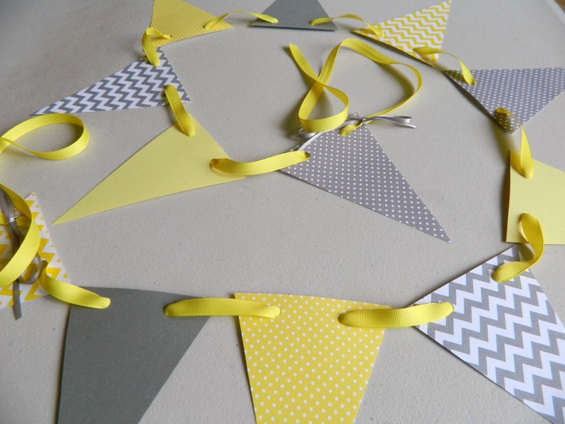 Yellow And Gray Baby Shower Decorations Yellow And Gray Etsy