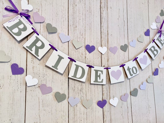bachelorette party Soon to be Mrs Purple Bridal Shower Banner Wedding Shower Decor Bridal Shower Decor Engagement Party