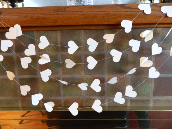 Wedding Heart Garland Diy Wedding Curtain Heart Streamer Etsy