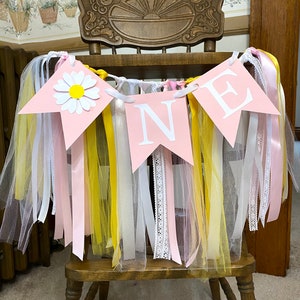 Daisy 1st Birthday Decorations ONE High Chair Banner Boho | Etsy