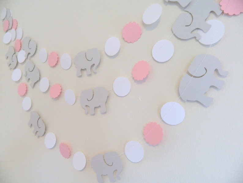 Elephant Baby Shower Decorations Pink And Gray Elephant Etsy
