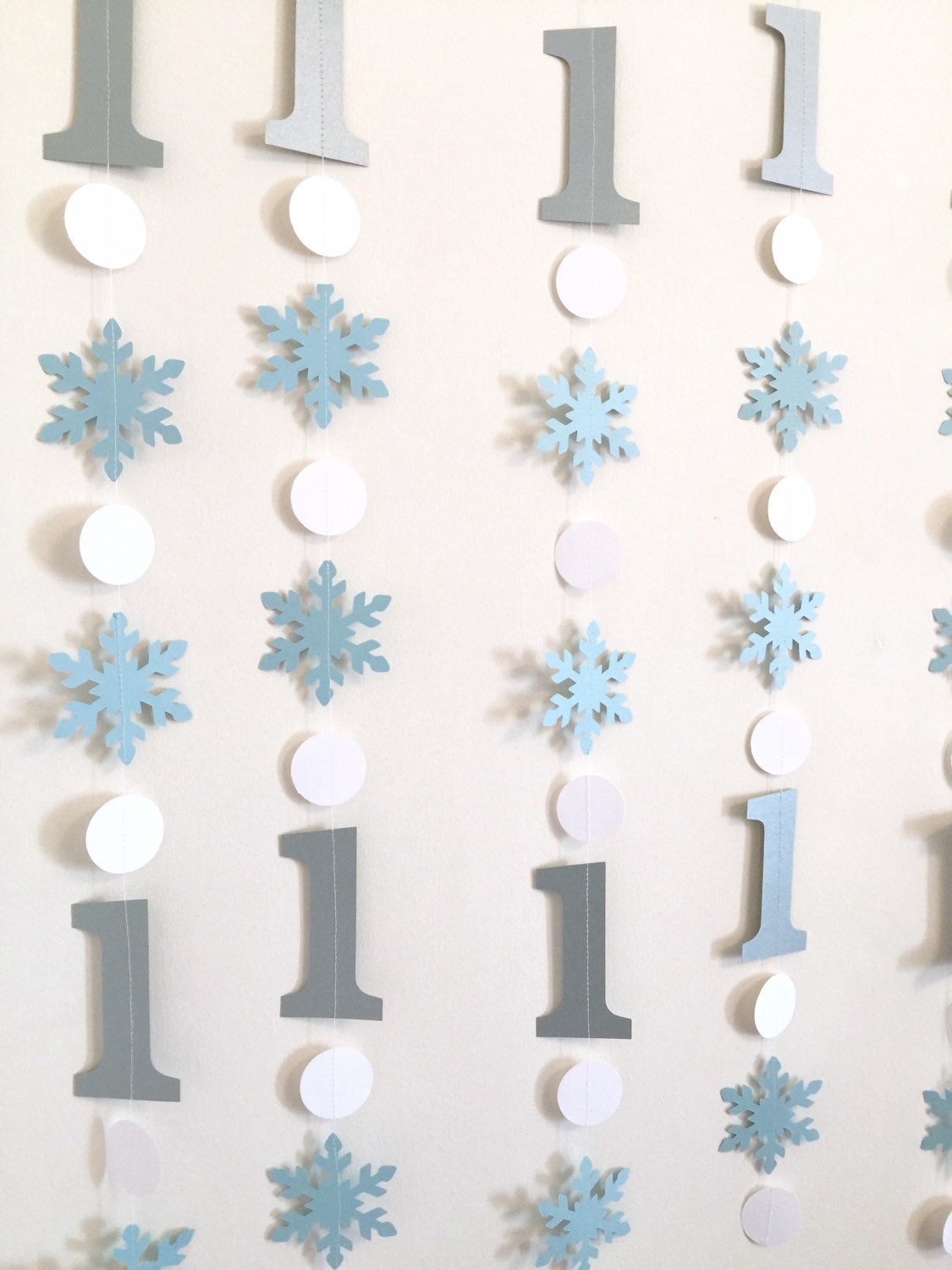 Onederland Decor Pink and Silver Winter Onederland Birthday Decorations 1st 2nd 3rd Snowflake Themed Birthday Garland Boy/Girl Snowflake birthday backdrop Your color choice Snowflake banners 