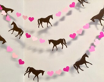 Boho Horse Happy Birthday Banner - Pink Western Cowgirl Party Decor For Girls